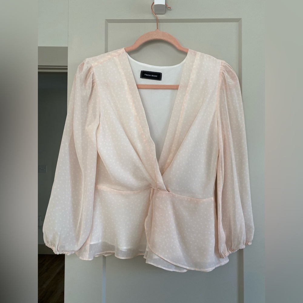 Freda Marie Flowy Pink Blouse
